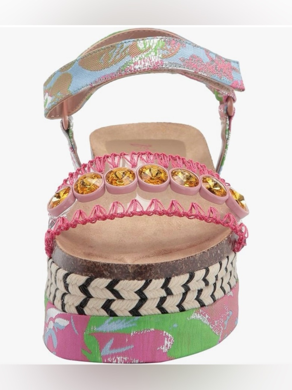 Betsey Johnson Womens Tovaa Floral Flatform Sandals US 10 - Picture 2 of 12